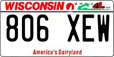WI license plate 806XEW