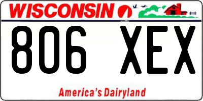 WI license plate 806XEX