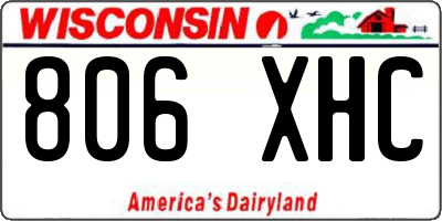 WI license plate 806XHC