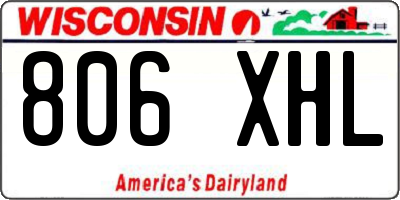WI license plate 806XHL