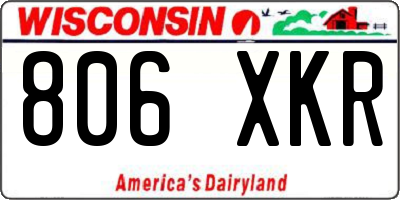 WI license plate 806XKR