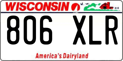 WI license plate 806XLR