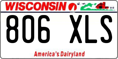 WI license plate 806XLS