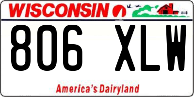 WI license plate 806XLW