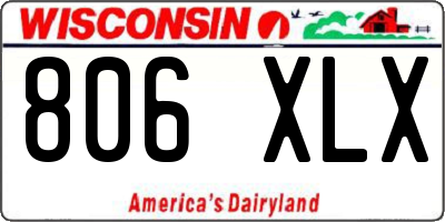 WI license plate 806XLX