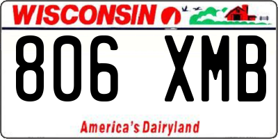 WI license plate 806XMB