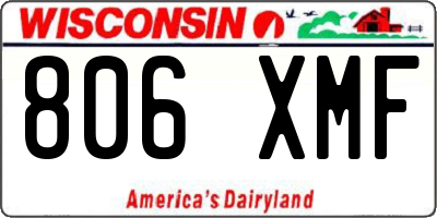 WI license plate 806XMF