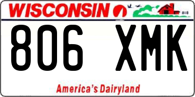 WI license plate 806XMK