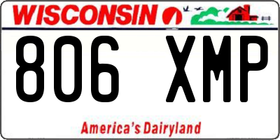 WI license plate 806XMP