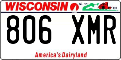 WI license plate 806XMR