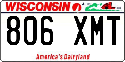 WI license plate 806XMT