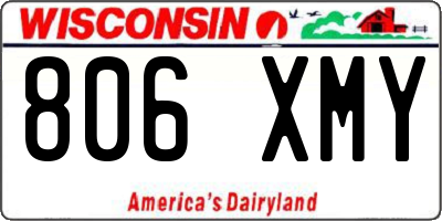 WI license plate 806XMY