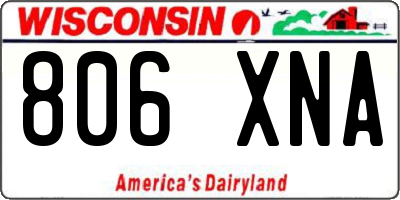 WI license plate 806XNA
