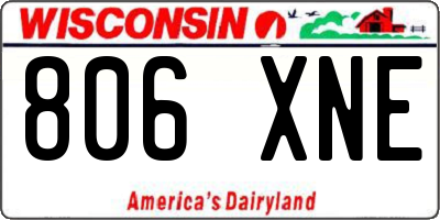 WI license plate 806XNE