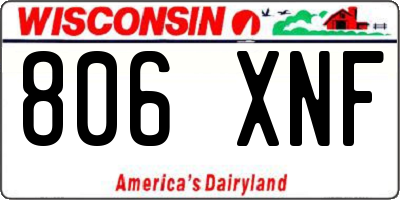 WI license plate 806XNF