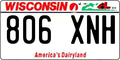 WI license plate 806XNH