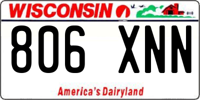 WI license plate 806XNN