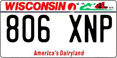 WI license plate 806XNP