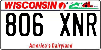 WI license plate 806XNR