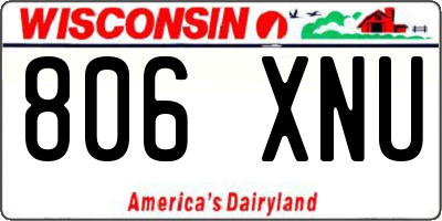 WI license plate 806XNU