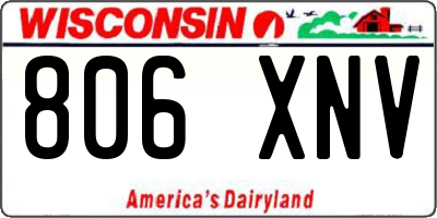 WI license plate 806XNV