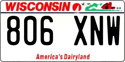 WI license plate 806XNW