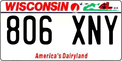 WI license plate 806XNY