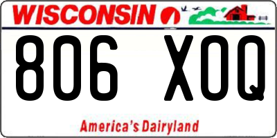 WI license plate 806XOQ