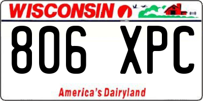 WI license plate 806XPC