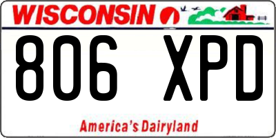 WI license plate 806XPD