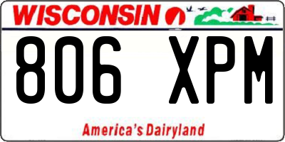 WI license plate 806XPM