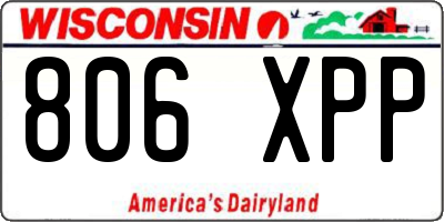 WI license plate 806XPP