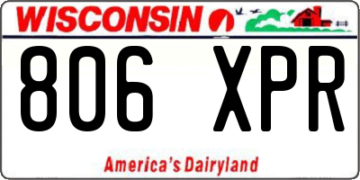 WI license plate 806XPR