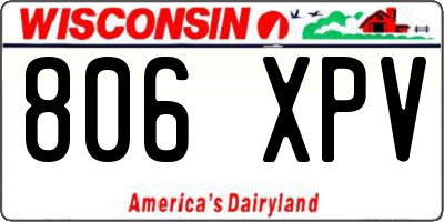 WI license plate 806XPV