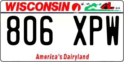 WI license plate 806XPW