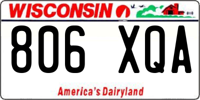 WI license plate 806XQA