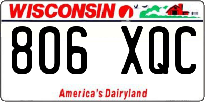 WI license plate 806XQC