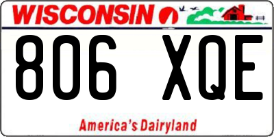 WI license plate 806XQE