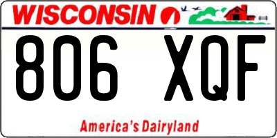 WI license plate 806XQF