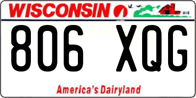 WI license plate 806XQG