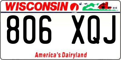 WI license plate 806XQJ
