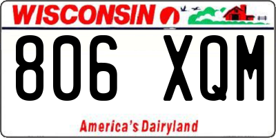 WI license plate 806XQM