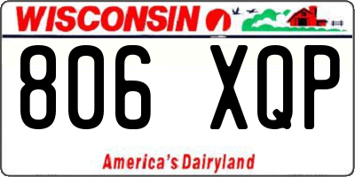WI license plate 806XQP