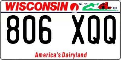 WI license plate 806XQQ