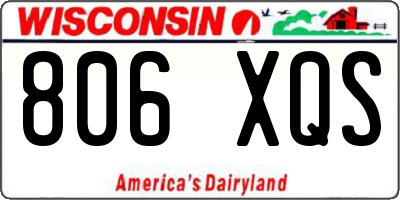 WI license plate 806XQS