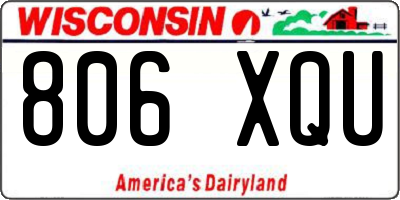 WI license plate 806XQU