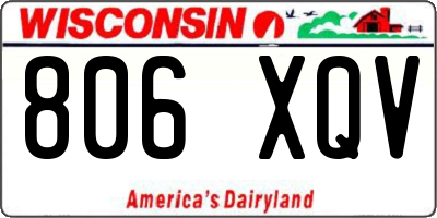 WI license plate 806XQV