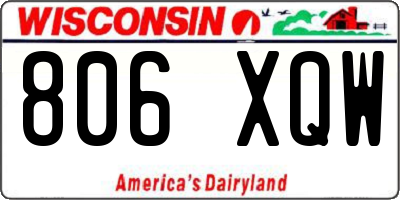WI license plate 806XQW