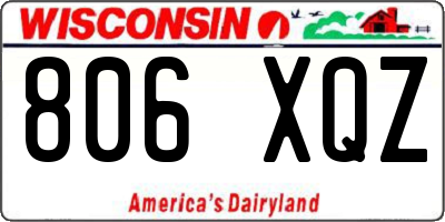 WI license plate 806XQZ