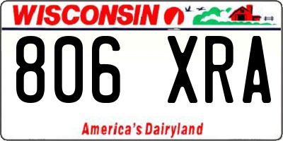 WI license plate 806XRA